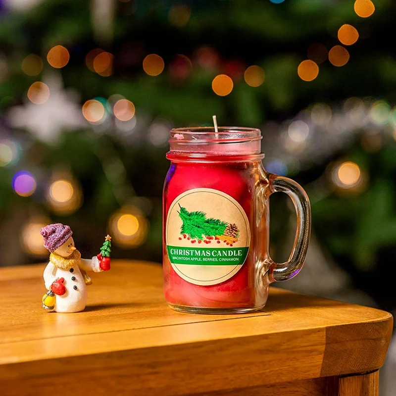 Harajuku style custom fruit-flavored handle cup scented candle home bedroom sealed canned candle