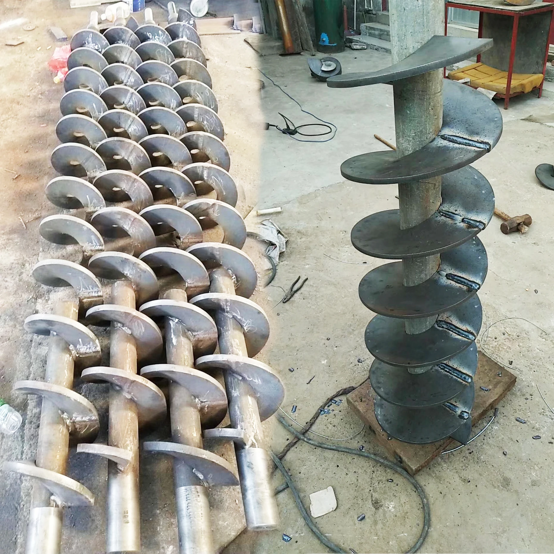 Shafted & shaftless винтовое лезвие завод, непрерывное холоднокатаное спиральное лезвие из нержавеющей стали