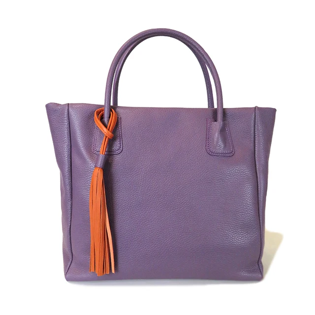 High Quality Made In Italy Soft And Lightweight Genuine Leather Tote Bag Large Capacity For All Season