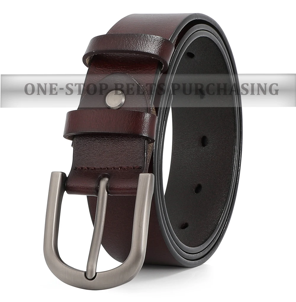 Guaranteed Quality Proper Price Fixed Loop Retro Classic Buckle Delicate Holes Genuine Cow Leather Jeans Belt Woman