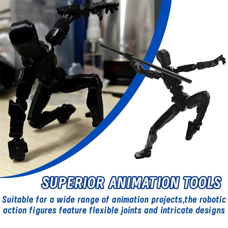 4 Types Weapons Titan 13 Multi-Jointed Robot Movable Action Figure Printed Titan 13 Action Figure