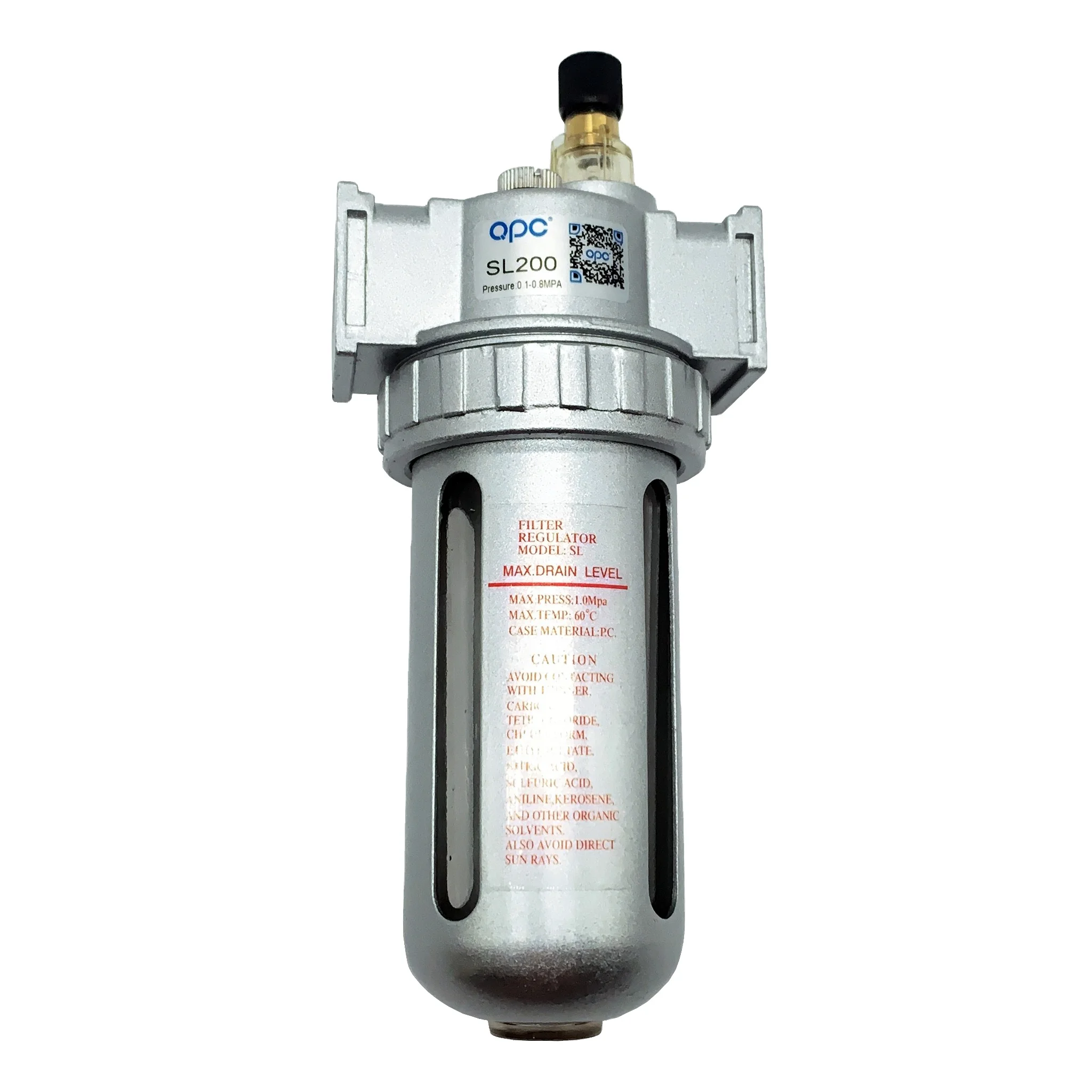 SF Series New Pneumatic Filter Regulator G1/4 3/8 1/2 Port Size for Manufacturing Plant and Retail Pneumatic Parts SL200