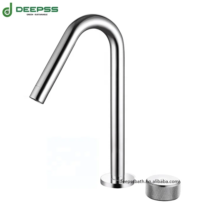 DEEPSS Wholesale Luxury 2 Holes PVD Colorful  Hot Cold Water Golden Luxury Brass Brushed Gold Wash Basin Faucet Mixer Tap