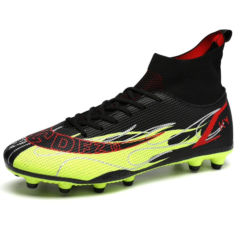 2023 Online Sale Men Kids Football Boots Leather Cleats Training Soccer Shoes Chaussures Soulier Guayos De Para Futbol Foot Ball