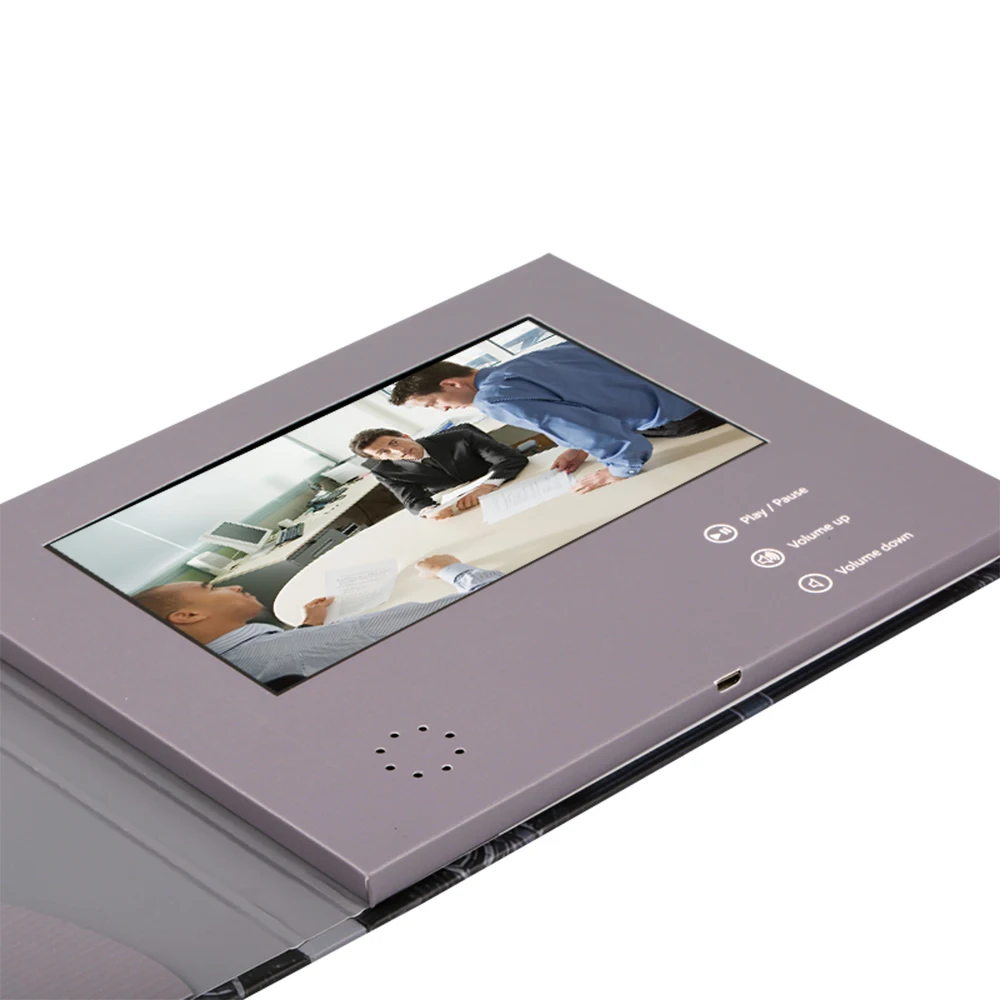 7 Inch Ips Digital Brochure Lcd Motion Card Video Book Wedding Memory Invitation Thank You Postcard Mailer