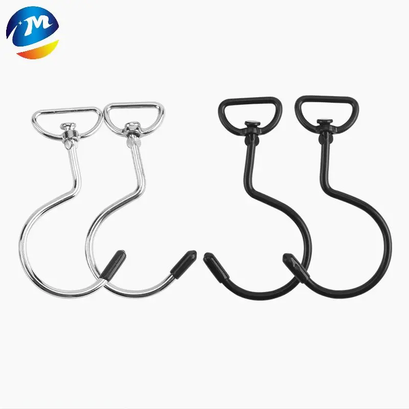 Manufacturer custom 6CM stainless steel j shape Swivel hanging hook with d ring