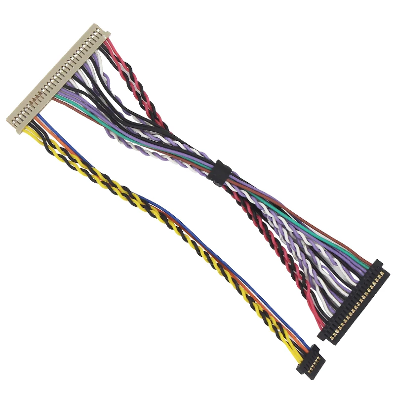 I-pex 20453-20455 40 Pin Ribbon Cable Led Lvds Cable 1ch 6bit For 1366x768 Panel Lvds Cable