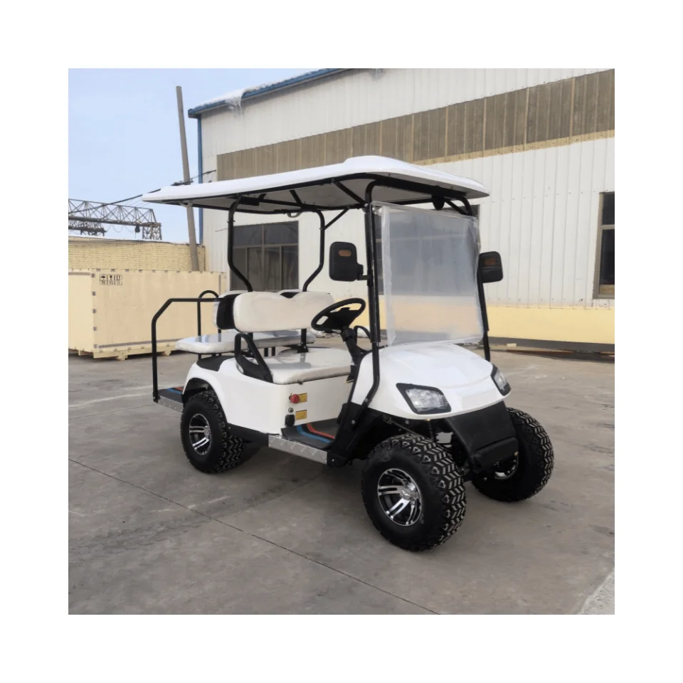 Электрическая умная тележка для гольфа UTV недорогая мини-китайская 4-местная бензиновая электрическая на газе со сложенным сиденьем
