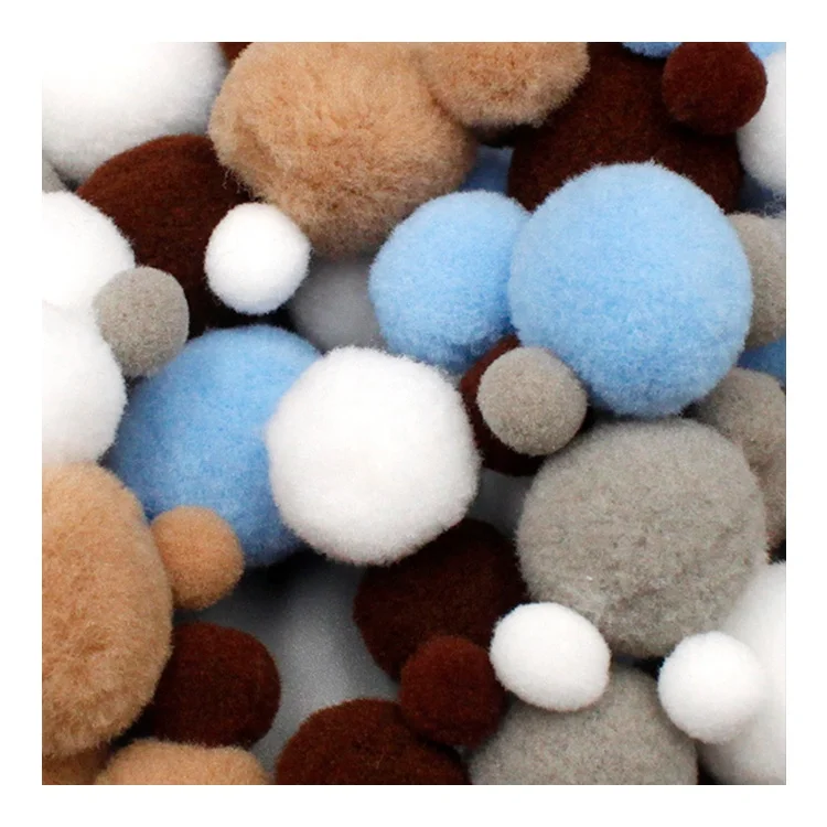 Fur Hairy Fluffy Soft Pom Poms Pompoms Ball Handmade Kids Toys Decoration Decor DIY Sewing Craft Supplies