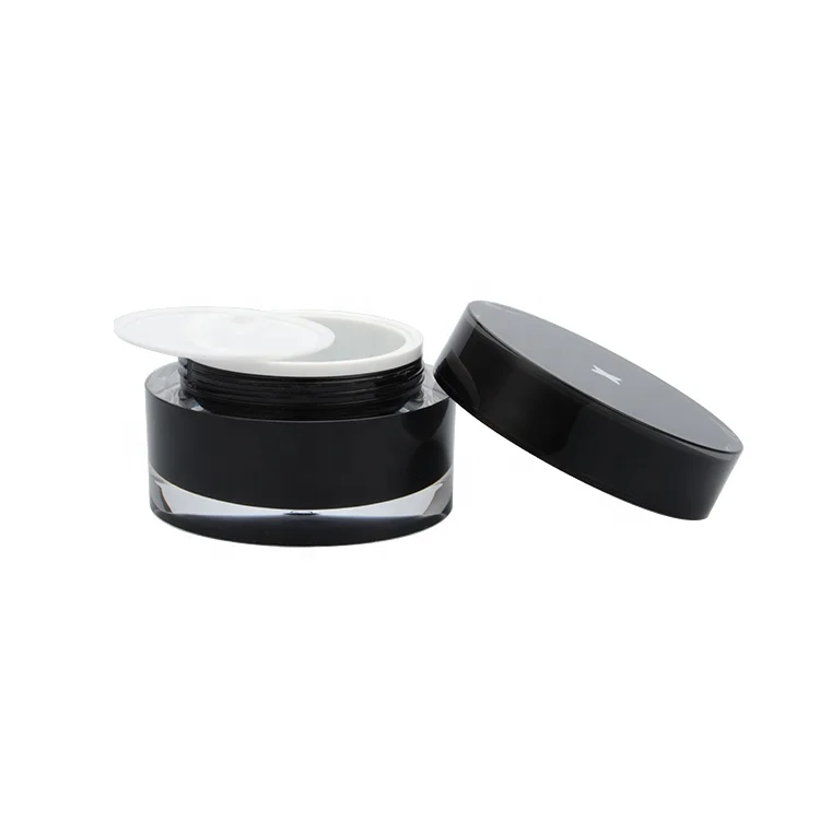 custom cosmetic jars and bottle silver cap clear acrylic packaging acrylic plastic containers empty luxury cream jar 50 ml