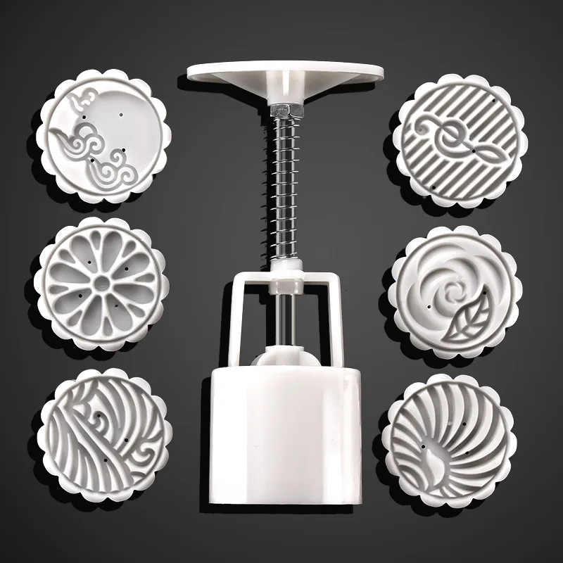 Форма для торта в форме месяца 50 г диаметр 4 5 см ручной тип давления форма комплект Цветы Луна 6 цветок штук