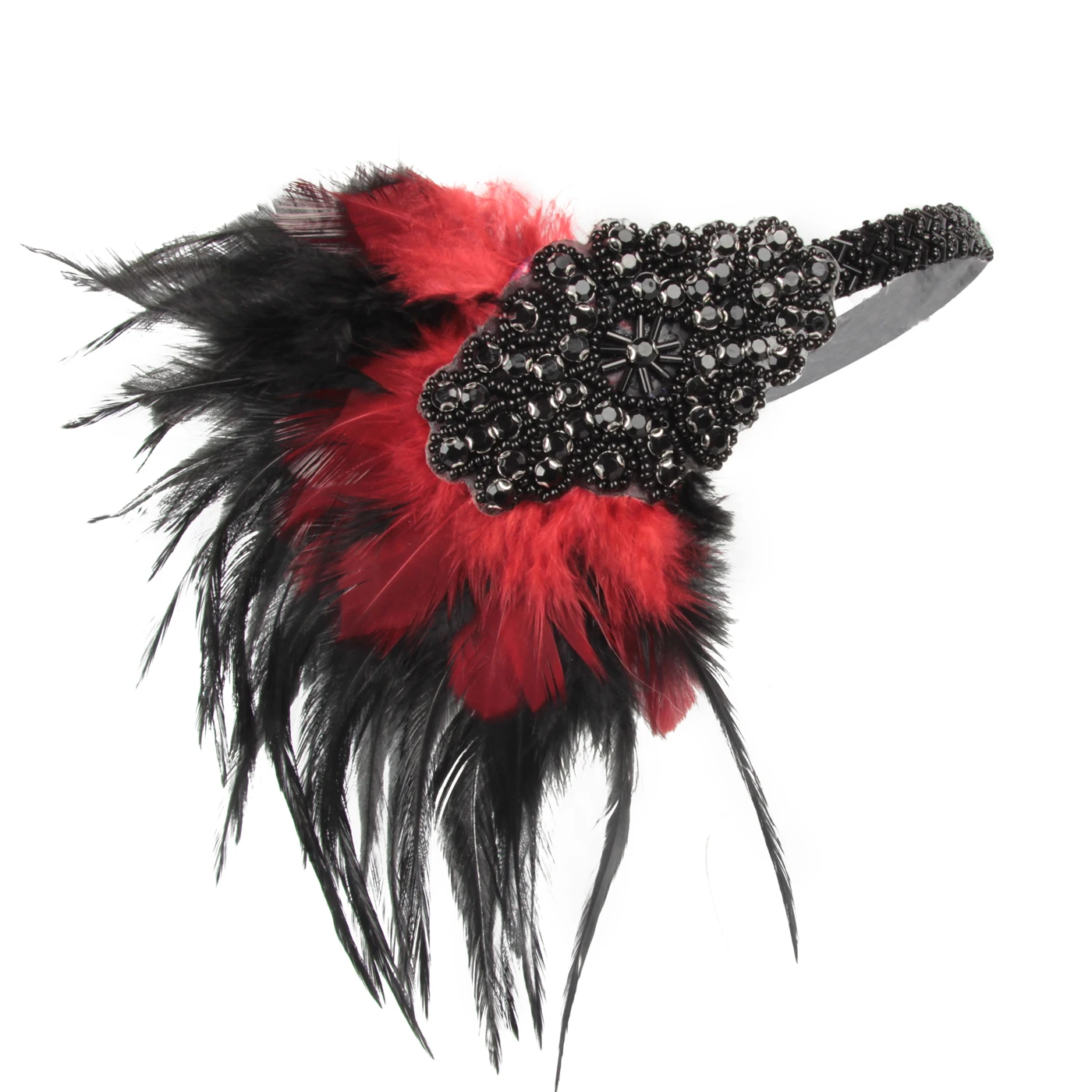 Gatsby Women Hair Accessories Suit With Crystal Rhinestone Feather Headpiece Jewelry Eardrop Cigarette Holders For Women