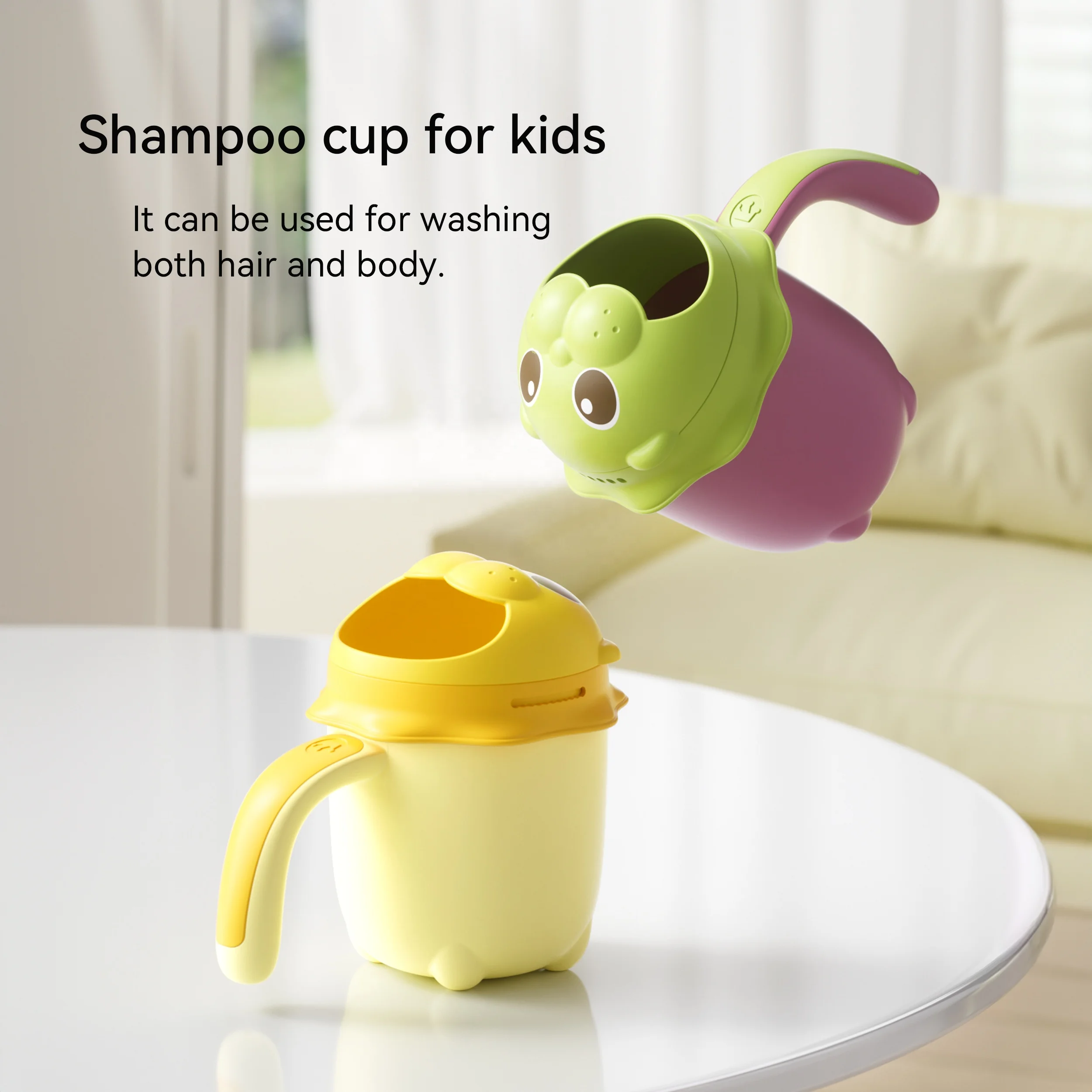 Children shampoo cup baby shower shampoo rinser for baby hair washing