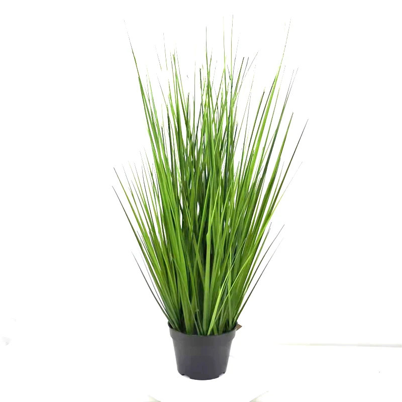 Custom Pvc Grass Onion Faux Green Bristle Decoration Spring Handmade Desert Plants Green Artificial Onion Grass Bonsai