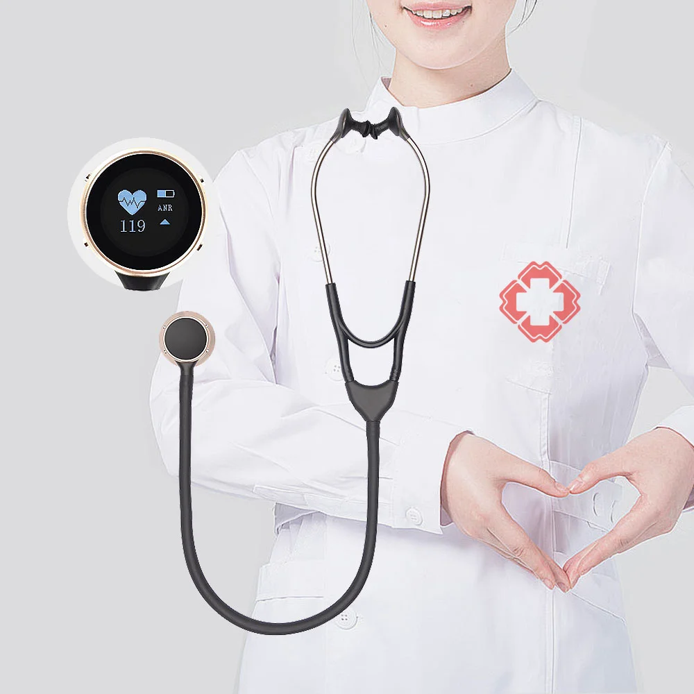 Stock selling Medical Rechargeable Electronic digital stethoscope for home used