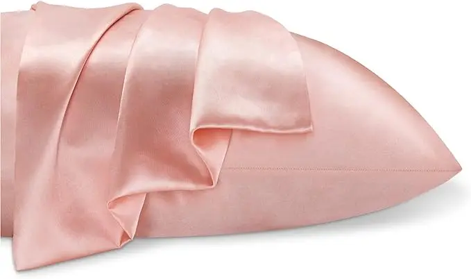 Wholesale Custom Logo Solid Color Soft Silky Satin/Viscose Envelope Design Queen King Size Pillowcase Bulk Buy Cheap Price