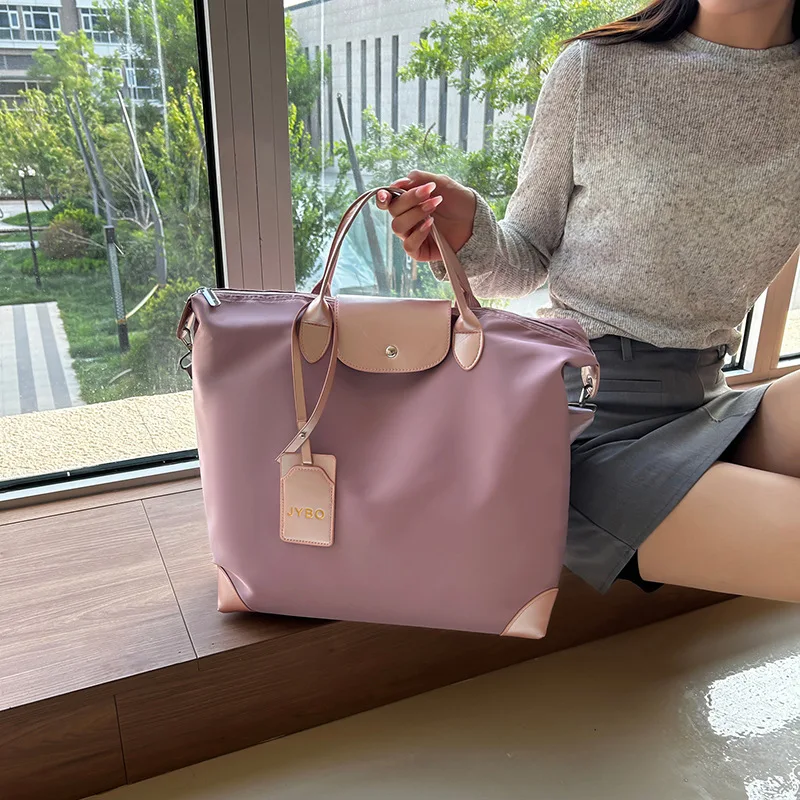 Factory Wholesale Sports High-Density Waterproof Nylon Large Travel Cross Body Tote Bag Lightweight And Foldable Ladies Hand Bag