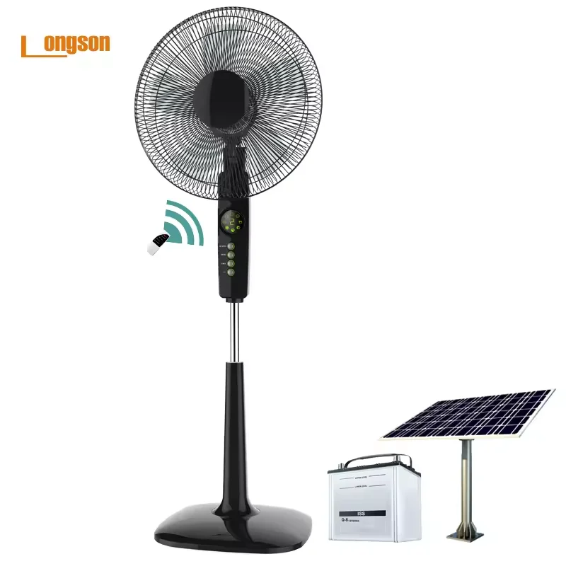 intelligent appliance 7.5 Hours Tiemer Digital Panel 16 Inch DC Stand Fan Battery Operated Fan