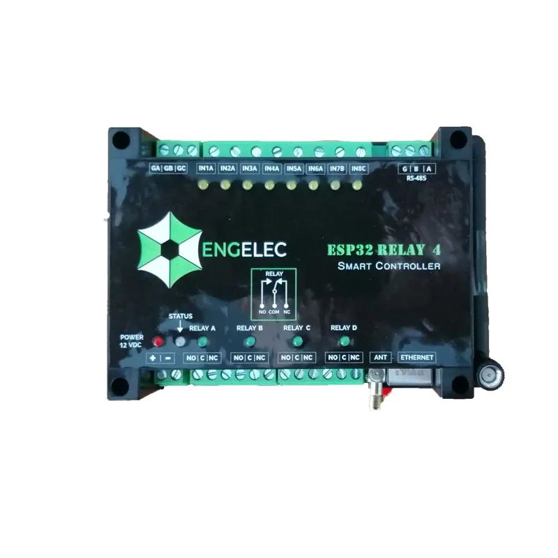 4 channel esp32 16MByte Relay Wifi/Bluetooth/Ethernet RJ45//RS485/SMA antenna and battery RTC CR2032