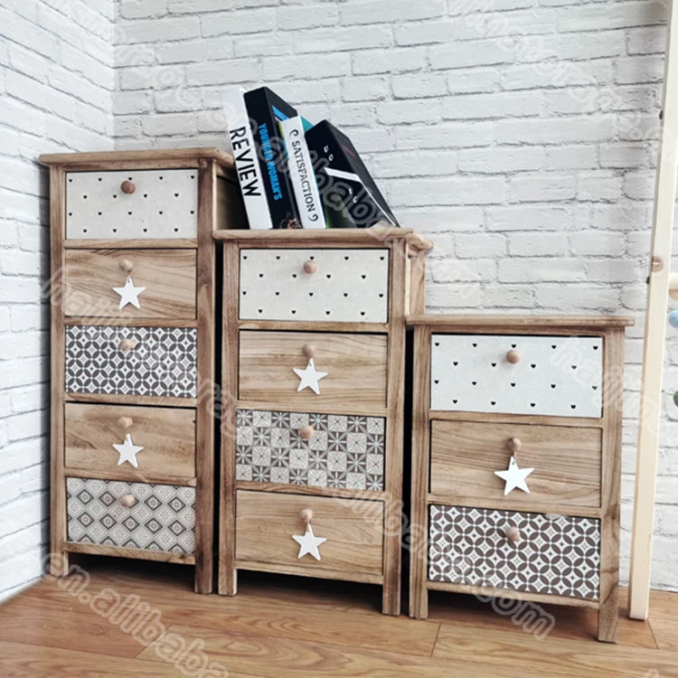 Drawer Storage Cabinet Paulownia Wood Cabinet For Living Room Or Corner Place With Drawer Wood Grain