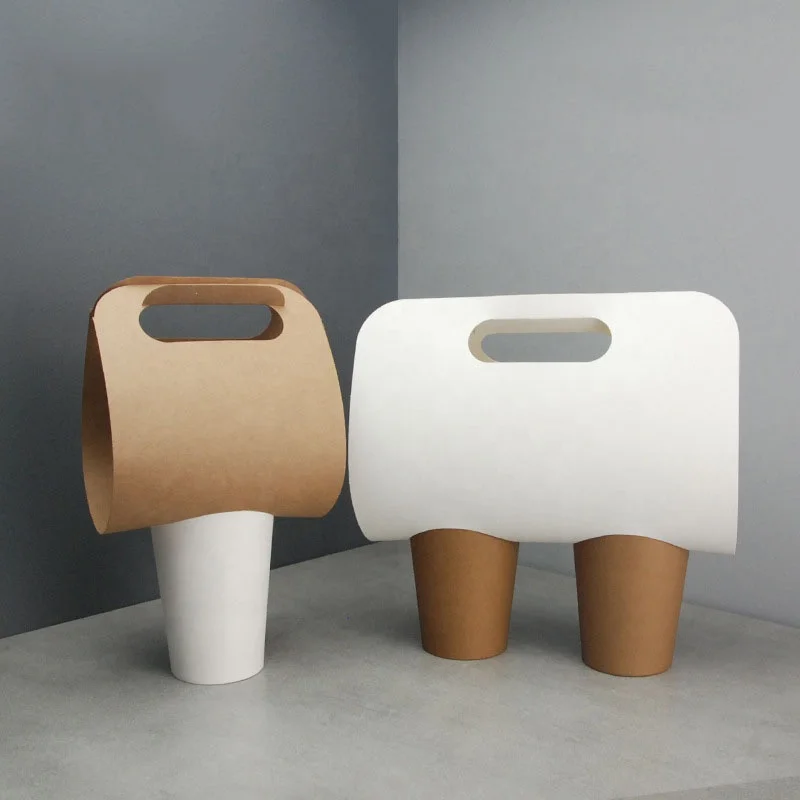 100% biodegradable disposable kraft paper walker coffee cup holder for stroller walker