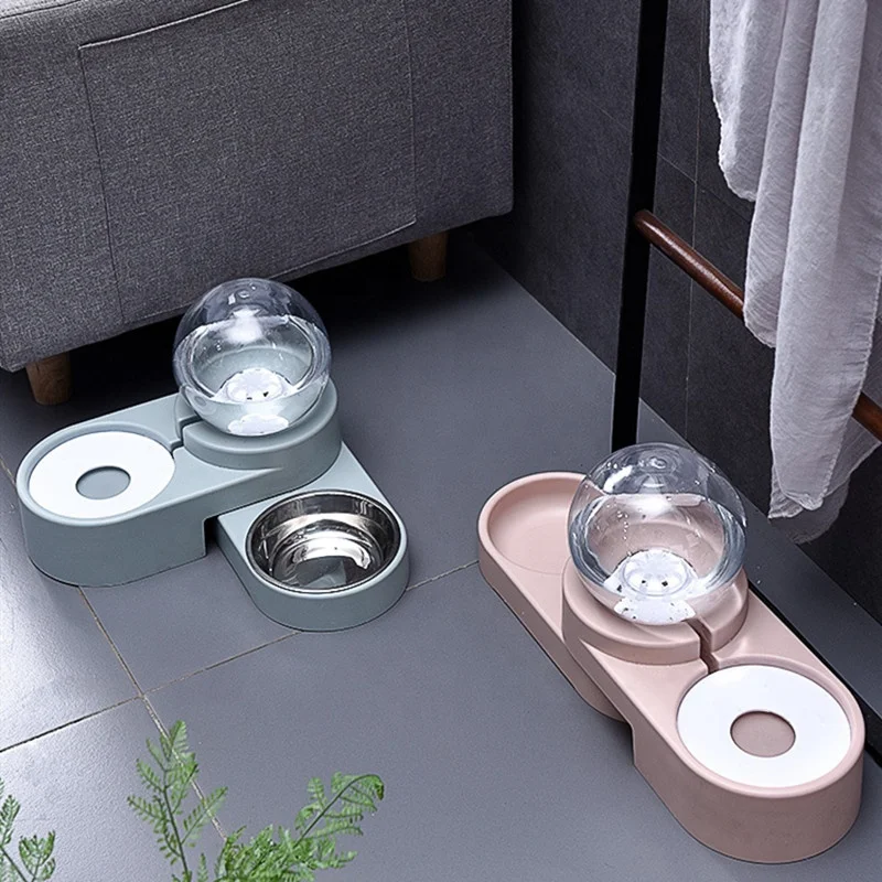 
Cats And Dog Water Bowl Pet Supplies Automatic Continuous Water Double Bowl General Purpose 