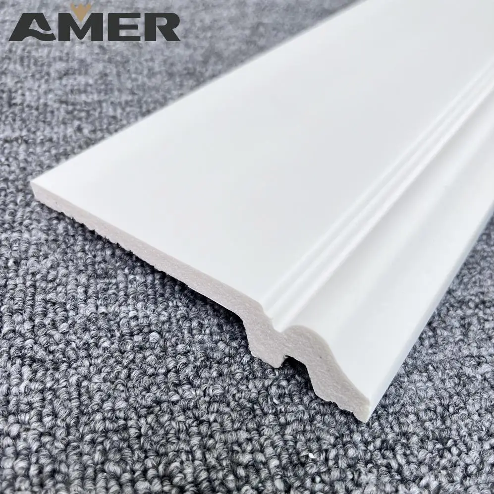 Amer Factory Wholesale Polystyrene floor baseboard buy from the China manufacturer PS white skirting board interior wall decor