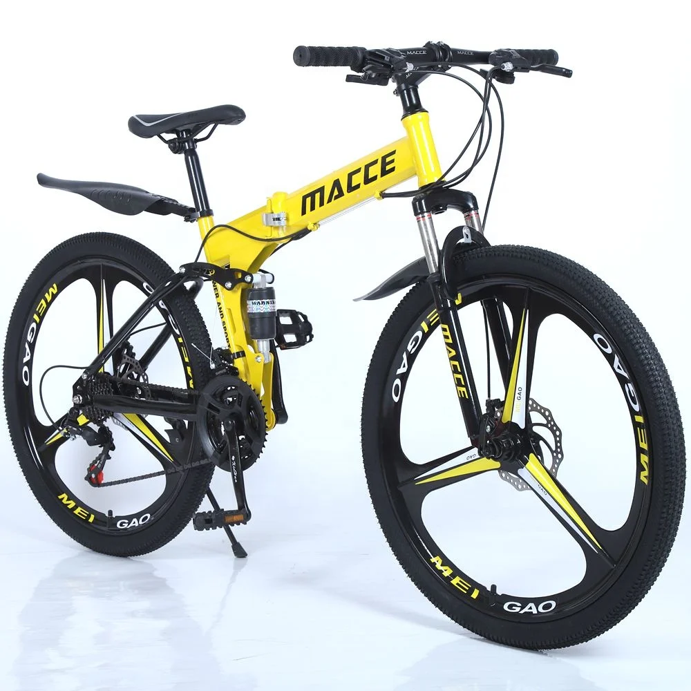 China CE Trekking MTB Mountain Folding Bicycle 21/24/27/30-Speed Bike Front Rear Disc Brake Foldable Cycle Leisure Mountainbike