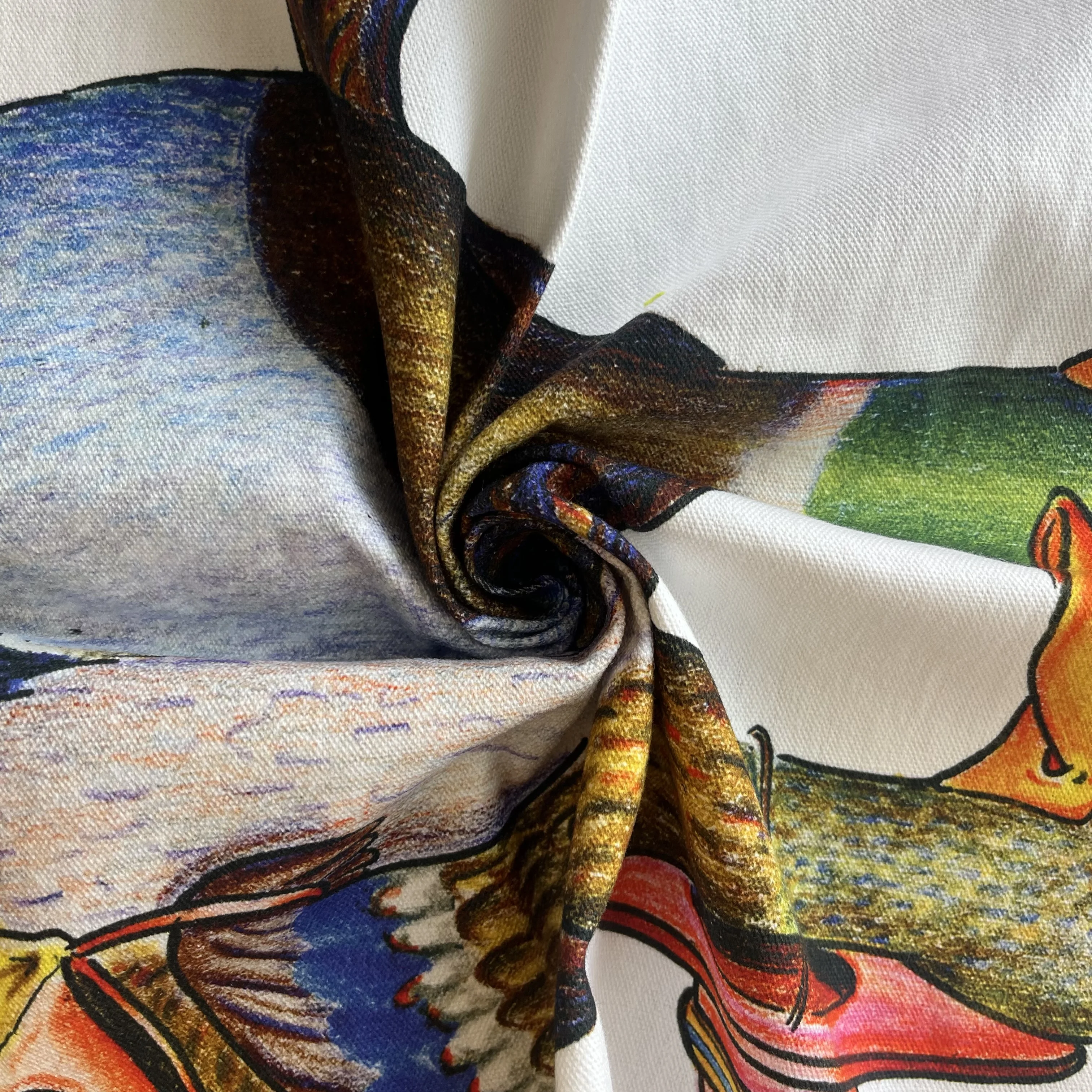 Decorative plain weave cotton kitchen towel hand drying tea towel with hanging loop