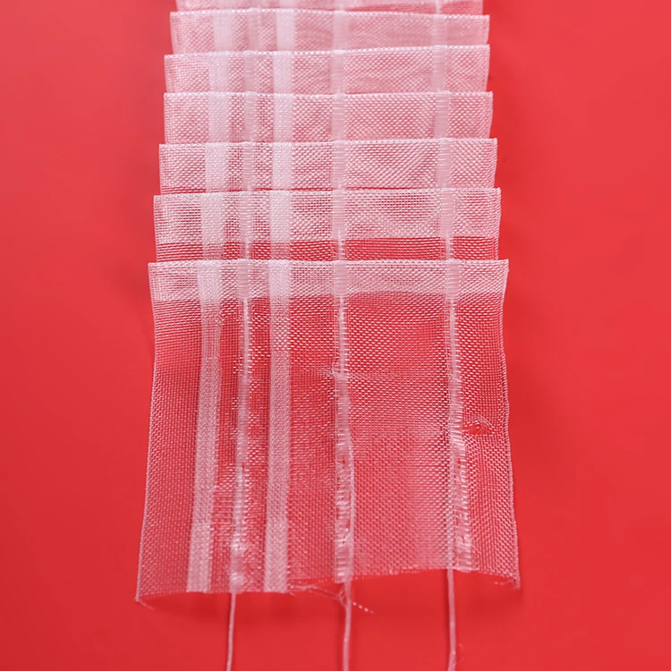 Home decorative pencil pleat transparent belt wave define roman curtain accessories