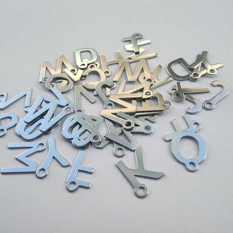 Boutique luggage clothing stainless steel 26 uppercase and lowercase letters pendant