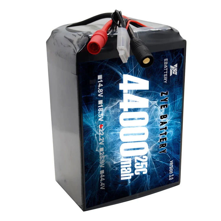 Литий-полимерный аккумулятор ZYE высокой емкости 40000 мАч 44000 мАч 22,2 в 6s 20C25C для дрона