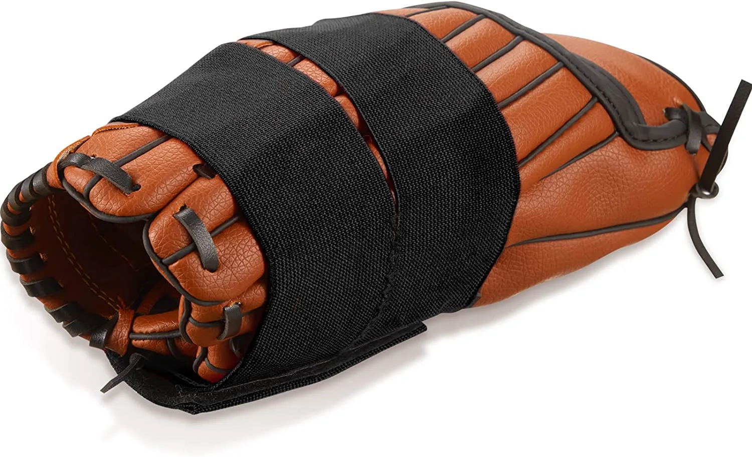 Black baseball gloves straps Velcro elastic straps Open hole gloves wrapped baseball