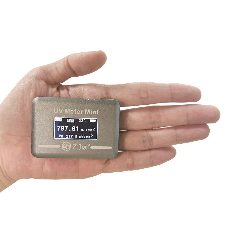 ZJIA UV  Meter Mini  320-400NM  energy/intensity/temperature  Mini  UV energy meter UVA high pressure mercury lampn