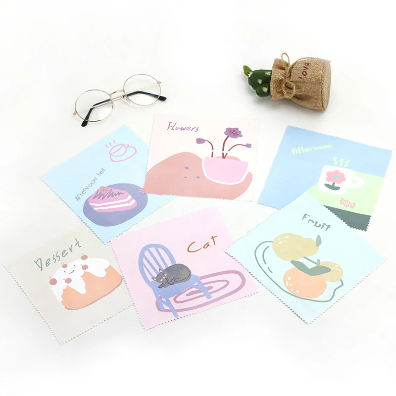 Micro Fiber Custom Printed Microfiber Lens Cleaning Cloth For Eye Glasses