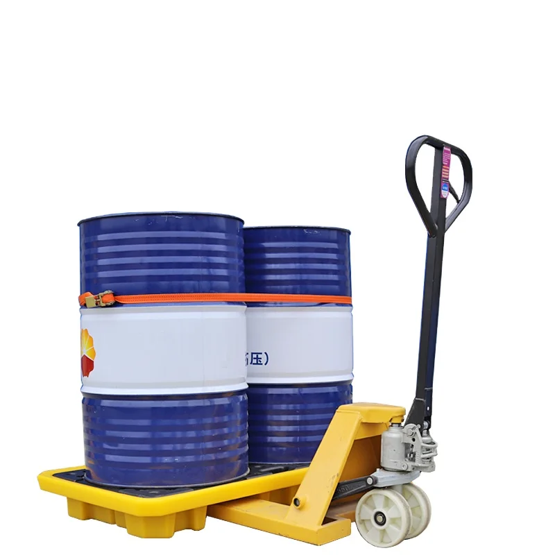 Four-drum Spill Containment oil drum storage 1300*690*150 mm pallet holder oil drums Warehouse Poly Spill Pallet