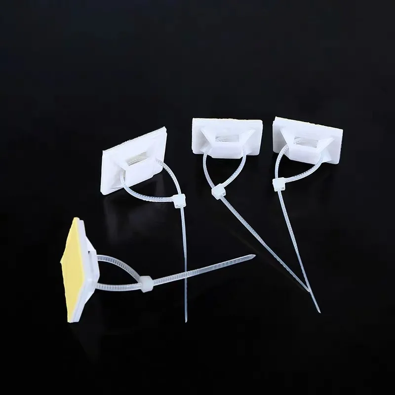 40*40 suction cups Nylon self adhesive cable clamps Cable tie fixing Plastic cable locator sheets Management clips Clamps