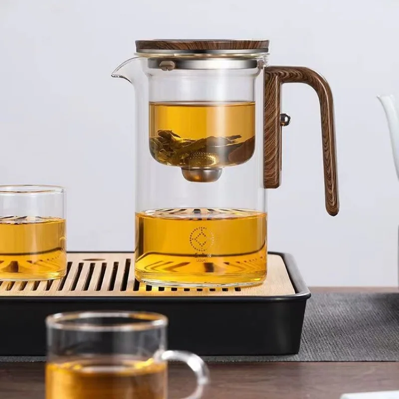 High quality high borosilicate glass teapot with infuser Glass heat resistant filter tea cup