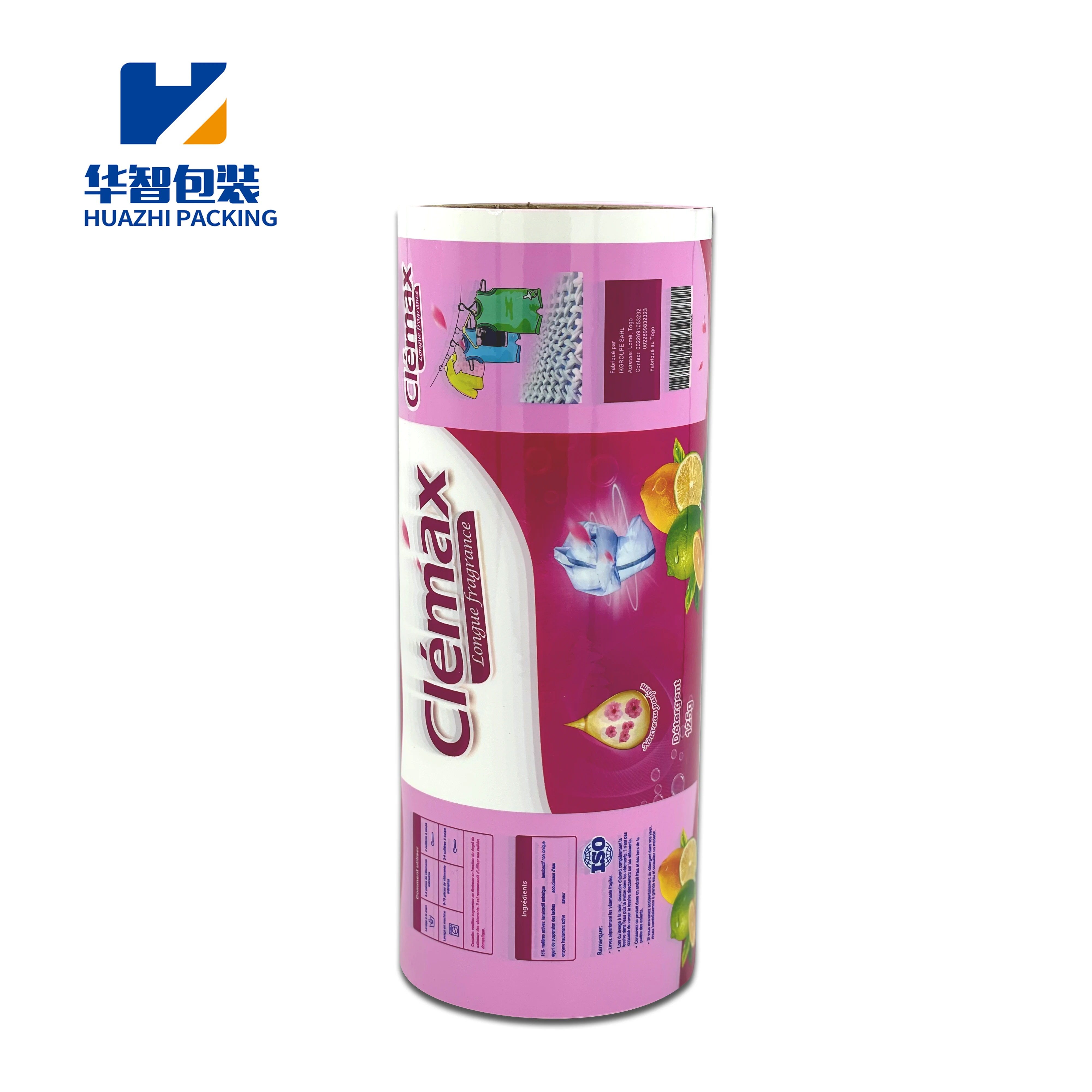Custom printing soft packing roll film hot sealed laundry detergent sachet for washing powder