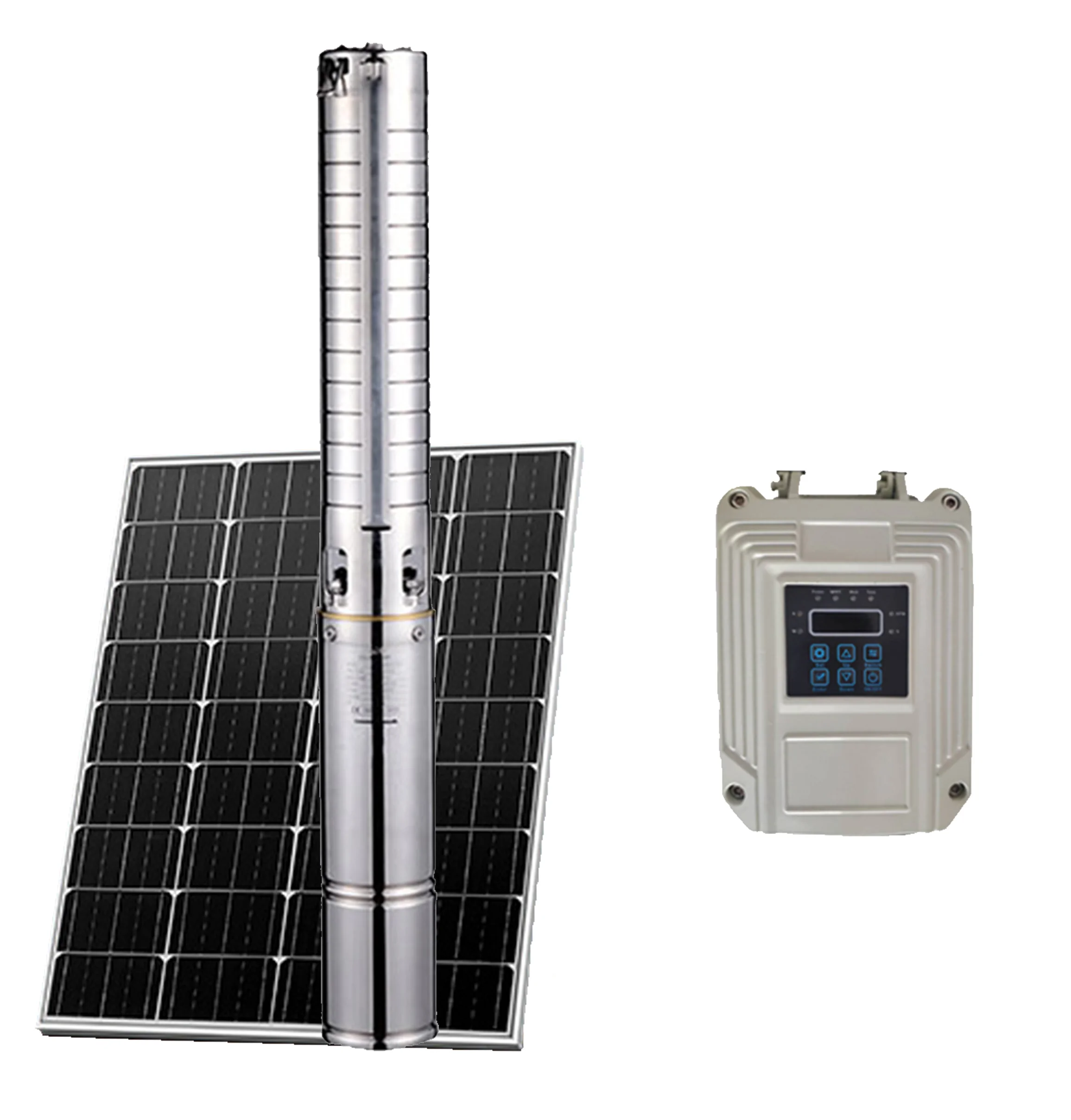 4 Inches DC 1.5 kW Solar Powered Motor 316 stainless steel submersible Water Pump  System with Solar Panel pakistan prices