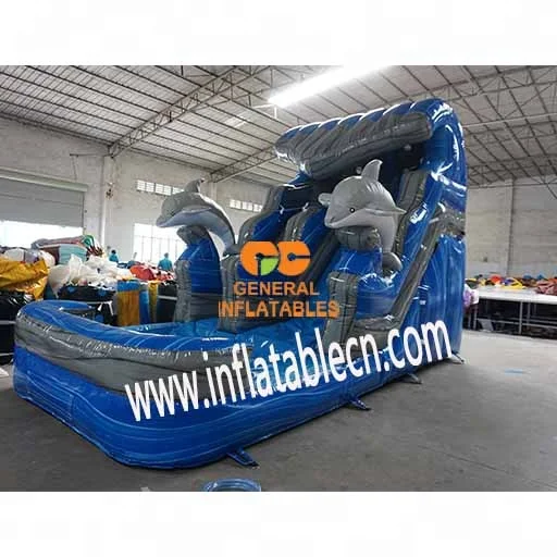 Giant Inflatable Dolphin Wave Water Slide - Perfect for Summer Parties and Water Parks