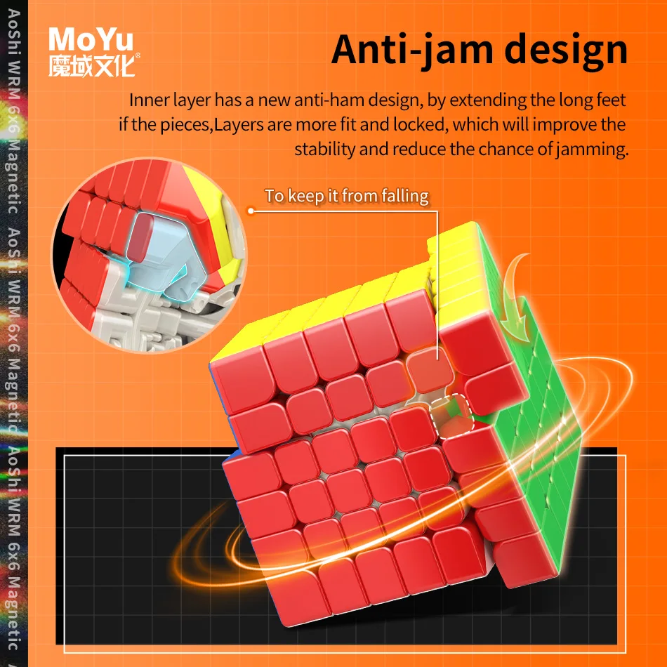 MoYu AoShi WRM 6x6 волшебный куб гладкая интеллектуальная Игрушка развивающая для детей и взрослых профессия высокого качества