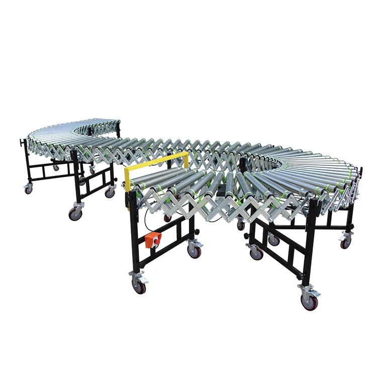 Adjustable power cylinder line,roller conveyor belt,loading and unloading cargo conveyor line