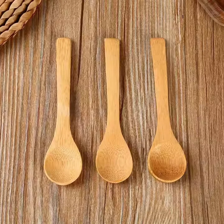 Бамбуковая детская ложка для приготовления чая 12 8*3 см