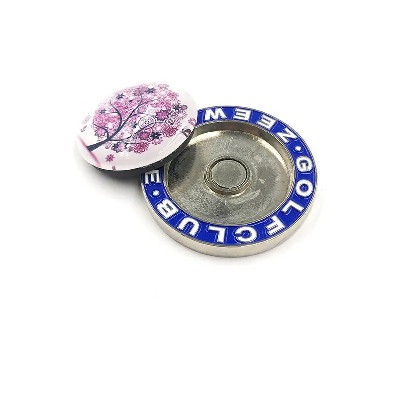 Top sell  custom logo golf ball marker and shoe clip golf ball marker enamel golf ball marker