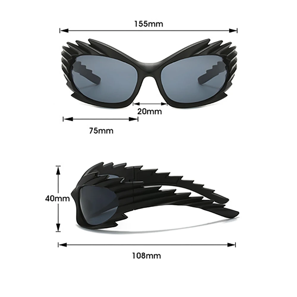 Vintage Oversized Sunglasses Men Women Original PC Lens Hot Seller Sunglasses Warp Big Frame Driving Traveling Cool Sun Glasses