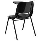 Training chair adjustable armrest classroom school folding study student chair with writing pad