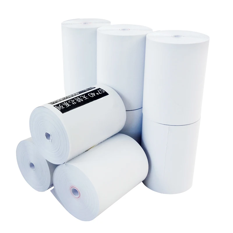 Printer Paper Roll 57*40mm 80*80 Cash Receipt Paper Roll can be customized in size