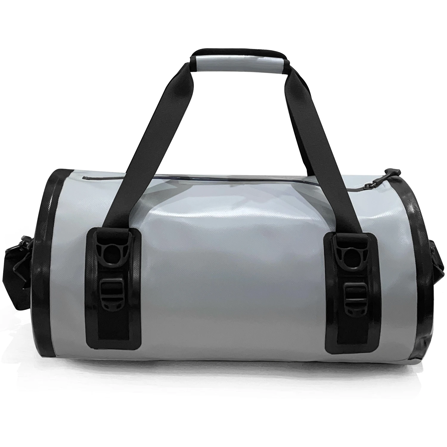 Wholesale Factory Top Quality 1000D PVC Welded Seam Durable Grey Waterproof Dry Duffel Bag for Kayaking Hiking Camping
