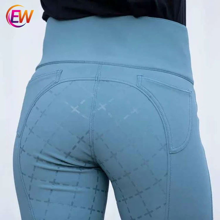 EW Sporting New Arrive Stretchable Horse Riding Tights Silicone Breeches Full Seat